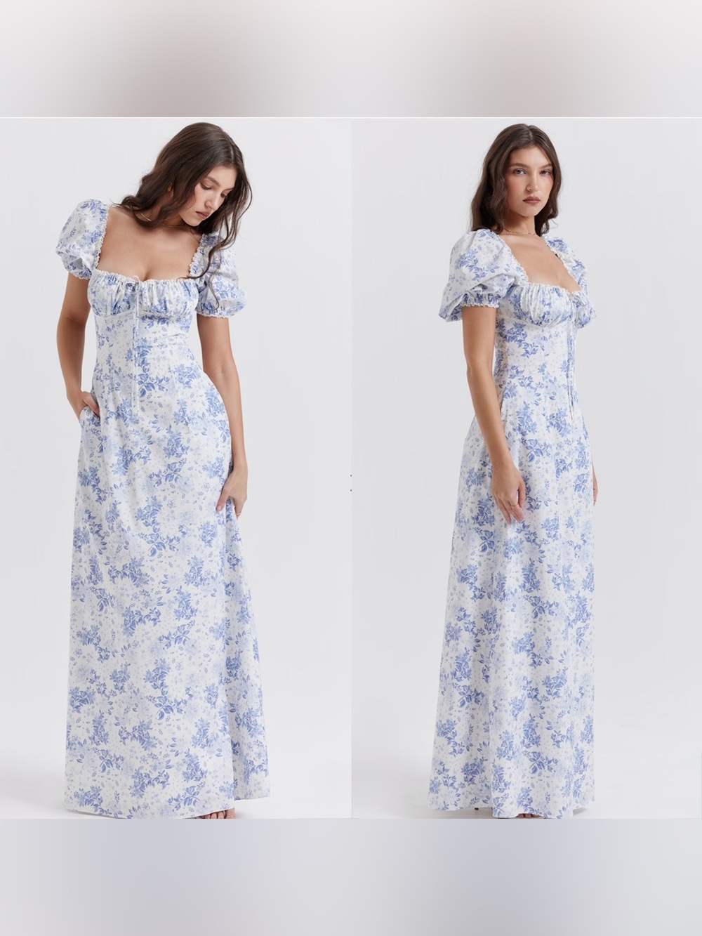 House of CB felizia floral puff sleeve maxi dress - Picture 5 of 14